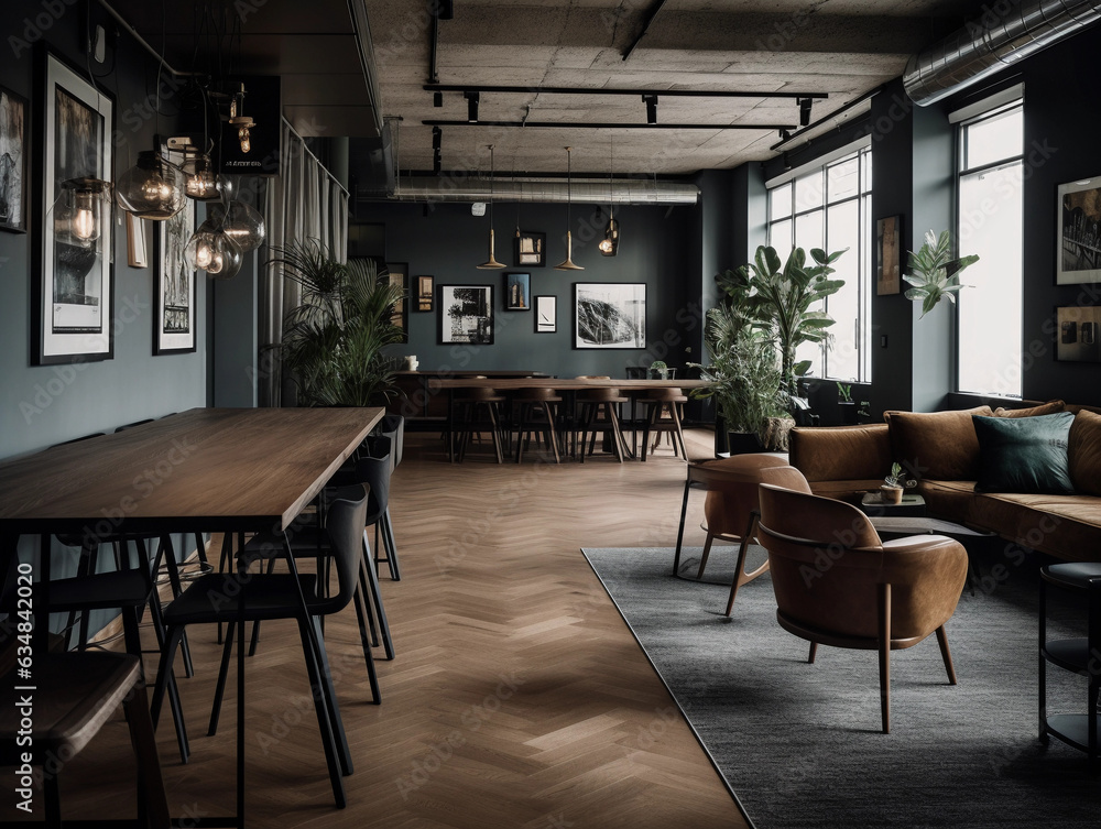 Workspace Wonder: Step Inside the Ultimate Co-Working Oasis, Where Style Meets Productivity! Interior, Industrial, Scandinavian
