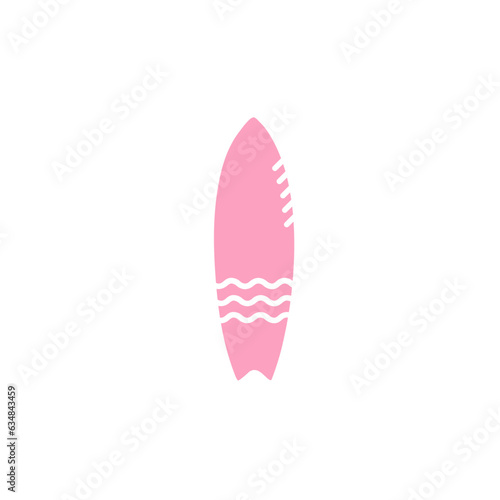 Wave Pattern Surfboard Doodle sticker