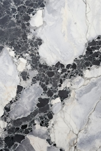 Close up of quartz sand epoxy floor texture or wall coating with different shades of grey, white and black. ai generative