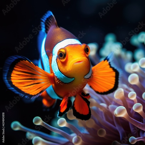 Undersea Wonders: Exquisite Images of Clownfish Swimming in the Deep Sea