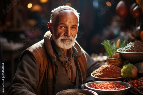 street vendor in a Moroccan market