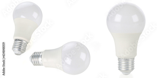 Images of an LED bulb on a white background