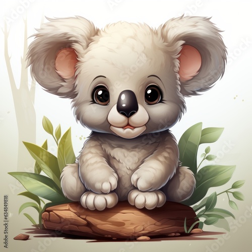 handmade koala bear illustration for baby room decorations