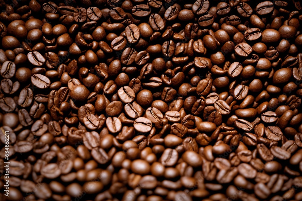 Obraz premium A Pile Of Coffee Beans Sitting On Top Of Each Other