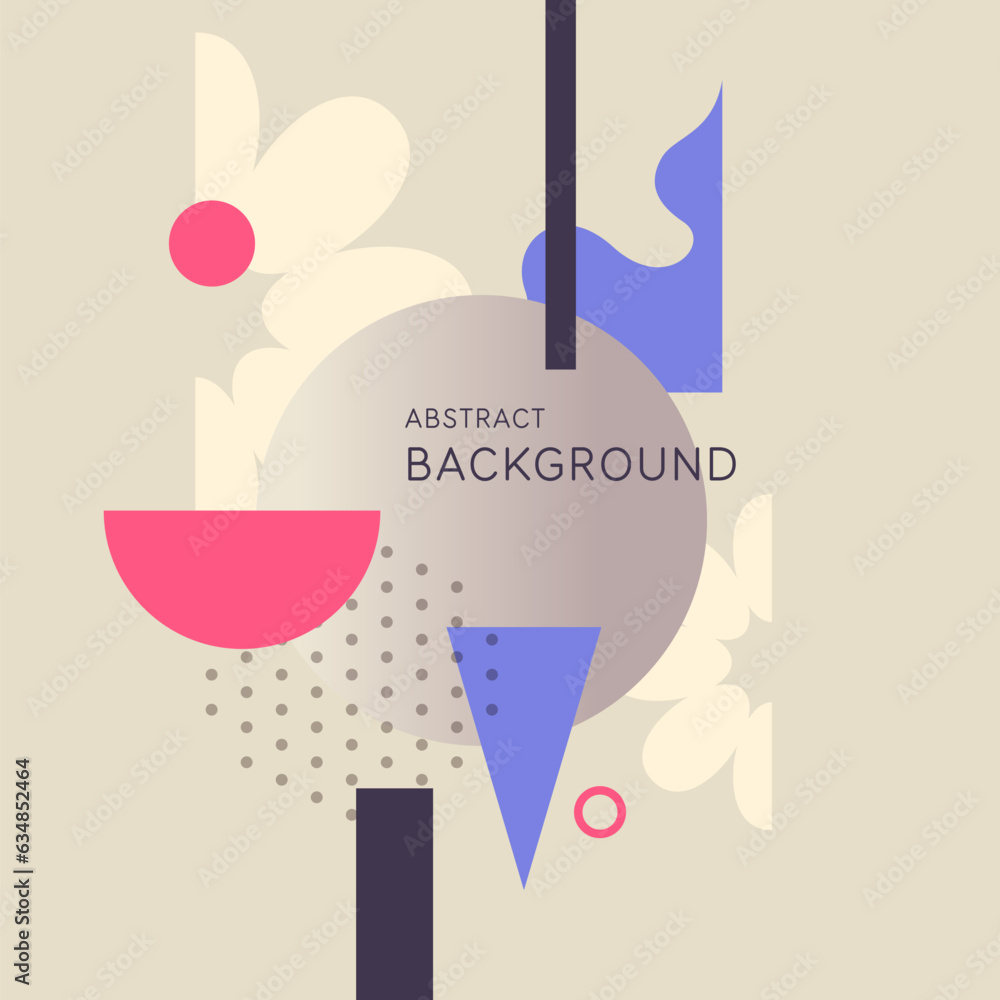 Background in a modern trendy style. Poster with simple flat organic shapes, geometric shapes and lines. Background in a modern trendy style. Poster with simple flat organic shapes, geometric shapes and lines.