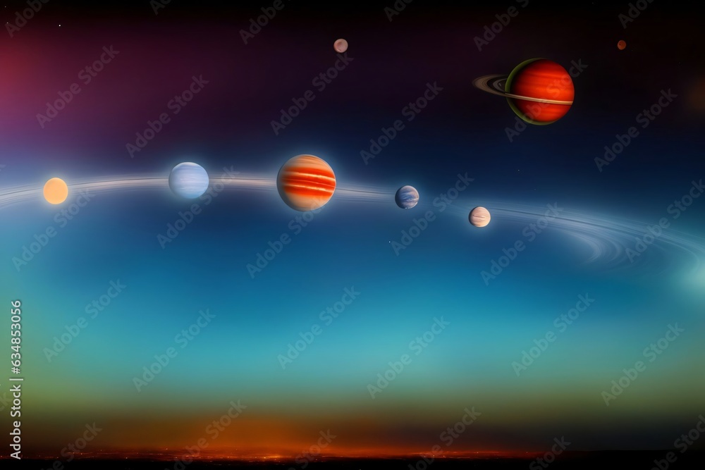 An Artist'S Rendering Of The Solar System