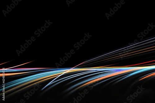 A Blurry Photo Of Lines In The Dark