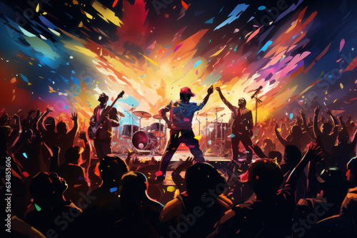 Energetic Music Festival Scene - Celebration, Freedom, and Communal Joy