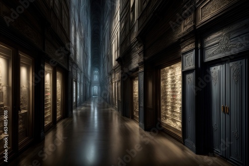 Wallpaper Mural A Dimly Lit Hallway In An Old Building Torontodigital.ca