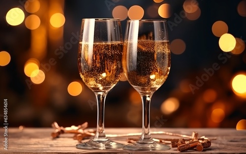 Champagne celebration, generative ai