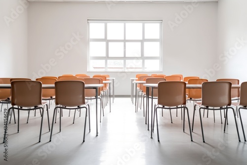 Empty classroom, generative ai