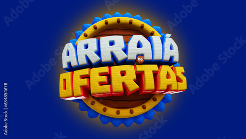 selo 3d ''arraiá de ofertas''
