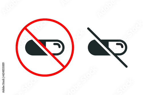 No pill icon. Illustration vector