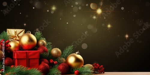 Merry Christmas banner with...