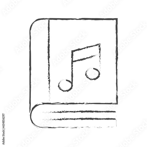 Hand drawn song book illustration icon
