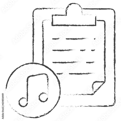 Hand drawn Note pad illustration icon