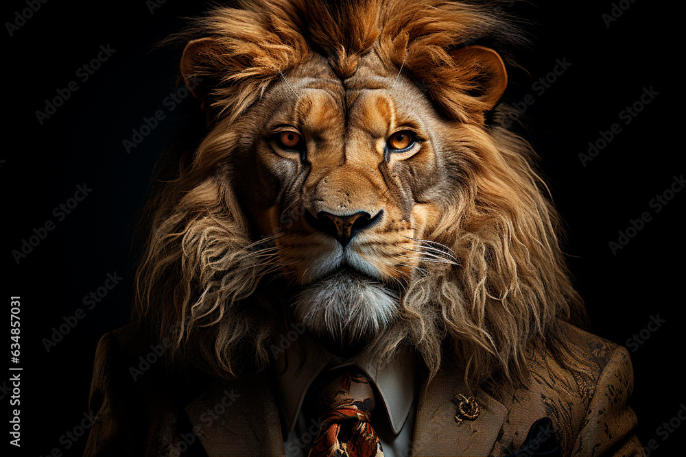 Fototapeta premium lion in the lion suit