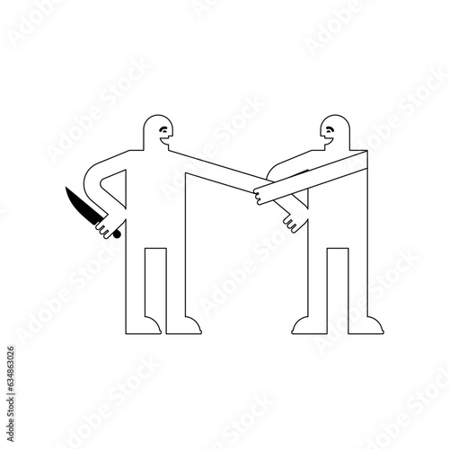 Traitor sign icon. Betrayal symbol. Concept of betrayal is a knife in the back.