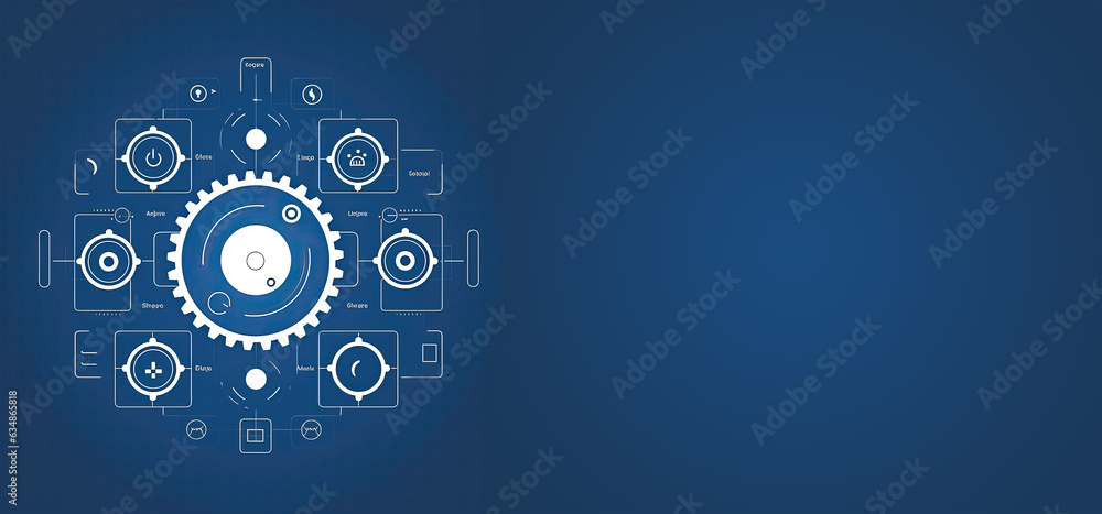 nice illustration to depict the UX process using a series of interconnected gears, each representing a different stage or component of the padvertising banner made with Generative AI nice illustration to depict the UX process using a series of interconnected gears, each representing a different stage or component of the padvertising banner made with Generative AI