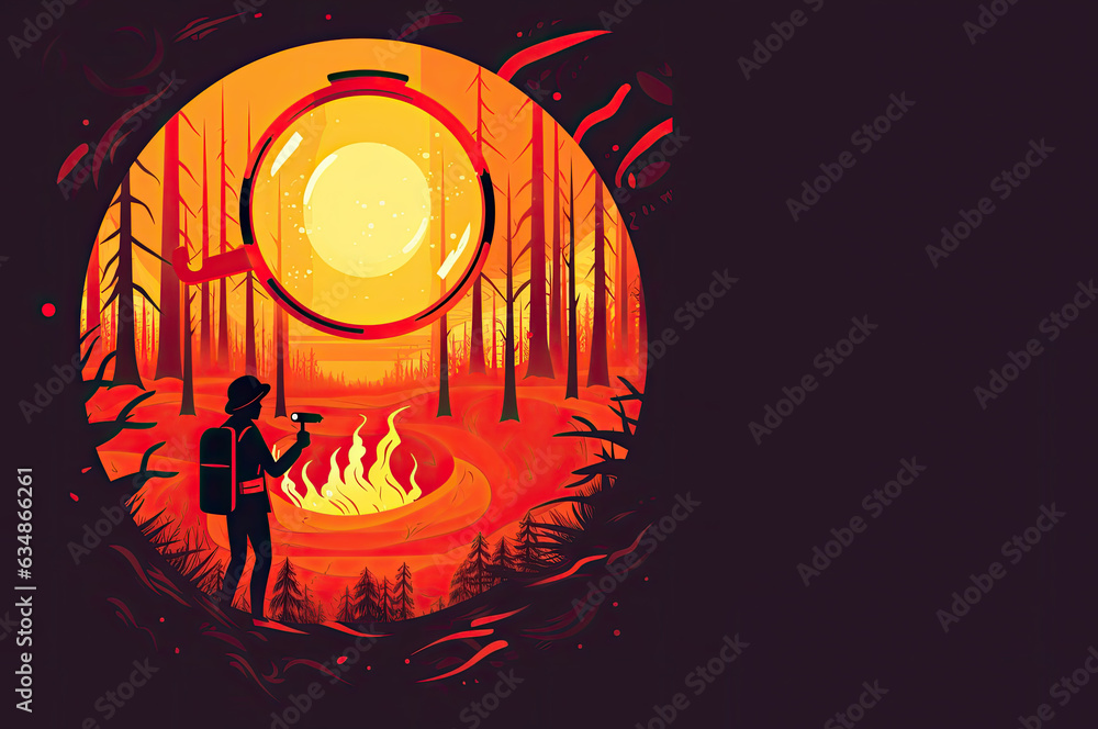 Fototapeta premium Fire surveillance indicator of inspection and fire extinguishing. made with Generative AI