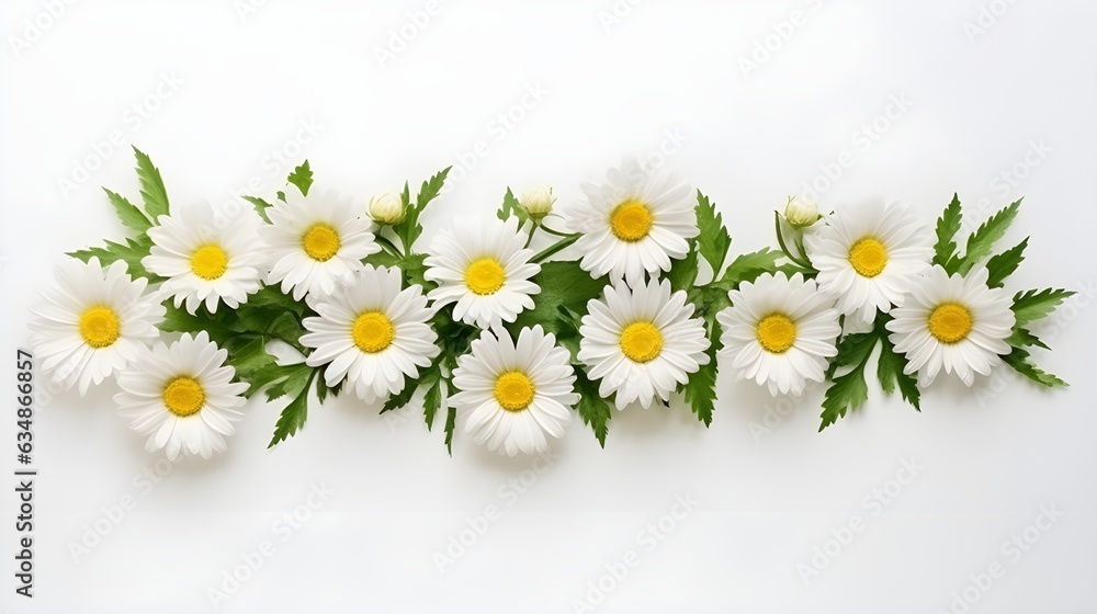 Obraz premium Chamomile flower bouquet isolated on transparent background. Daisy flower, medical plant. Chamomile flower for your design