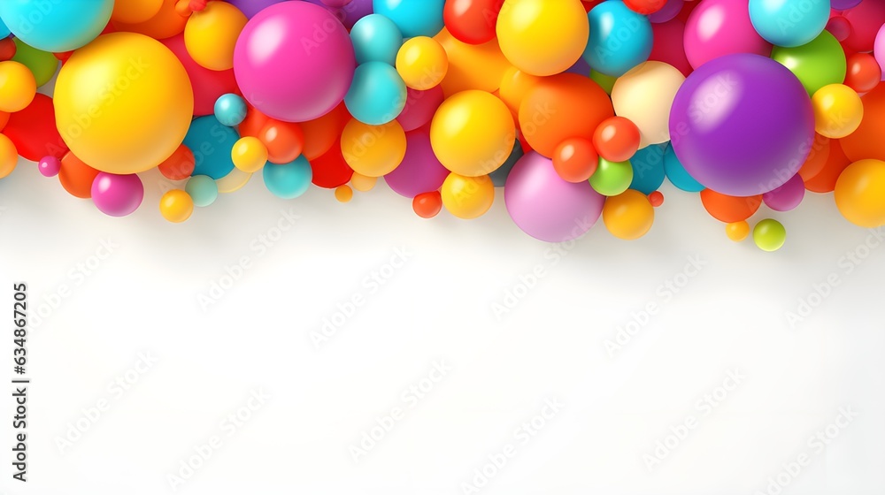 Many rainbow gradient random bright soft balls background. Colorful balls background for kids zone or children's playroom. Huge pile of colorful balls in different sizes. Vector background Many rainbow gradient random bright soft balls background. Colorful balls background for kids zone or children's playroom. Huge pile of colorful balls in different sizes. Vector background