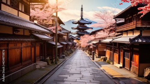 Background concept for travel in Japan, Travel concept.