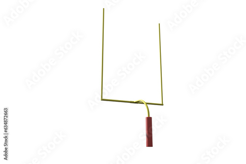 Digital png illustration of football goal post on transparent background