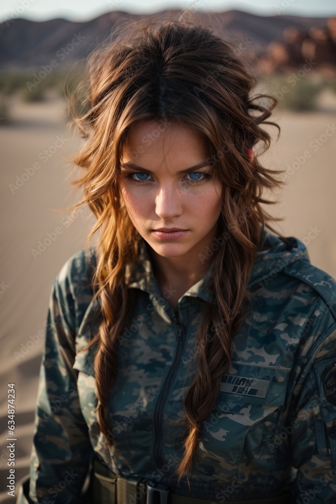 portrait of a soldier girl