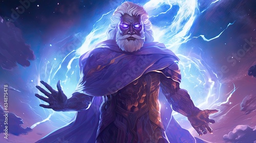 Time Unveiled: Kronos, the Celestial Titan, amidst Galaxies in Motion