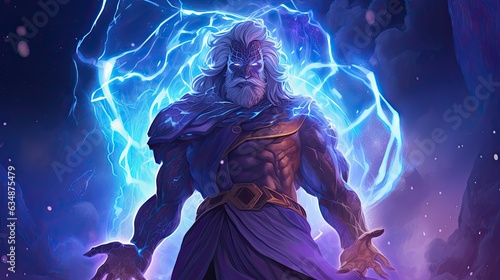 Cosmic Chronology: Kronos, Titan of Time, Amidst Swirling Galaxies