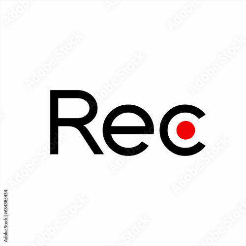 Rec word design with circle on letter C.