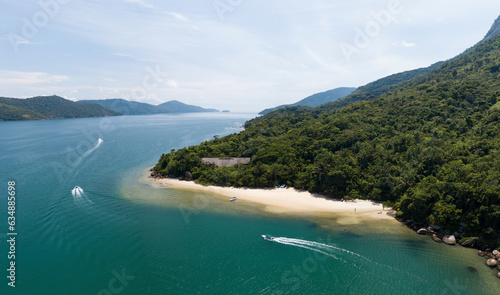  Imagem panorâmica da Praia do Crepúsculo, Saco do Mamanguá, Rio de Janeiro, Brasil