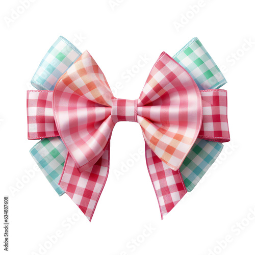 patterned gift bow isolated on transparent or white background