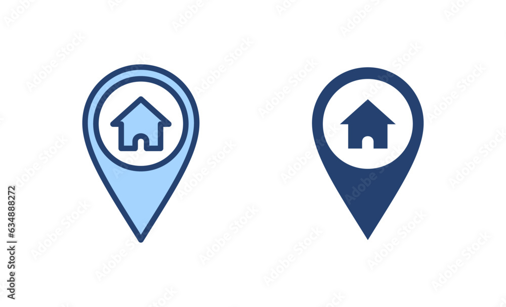 Address icon vector. home location sign and symbol. pinpoint Address icon vector. home location sign and symbol. pinpoint