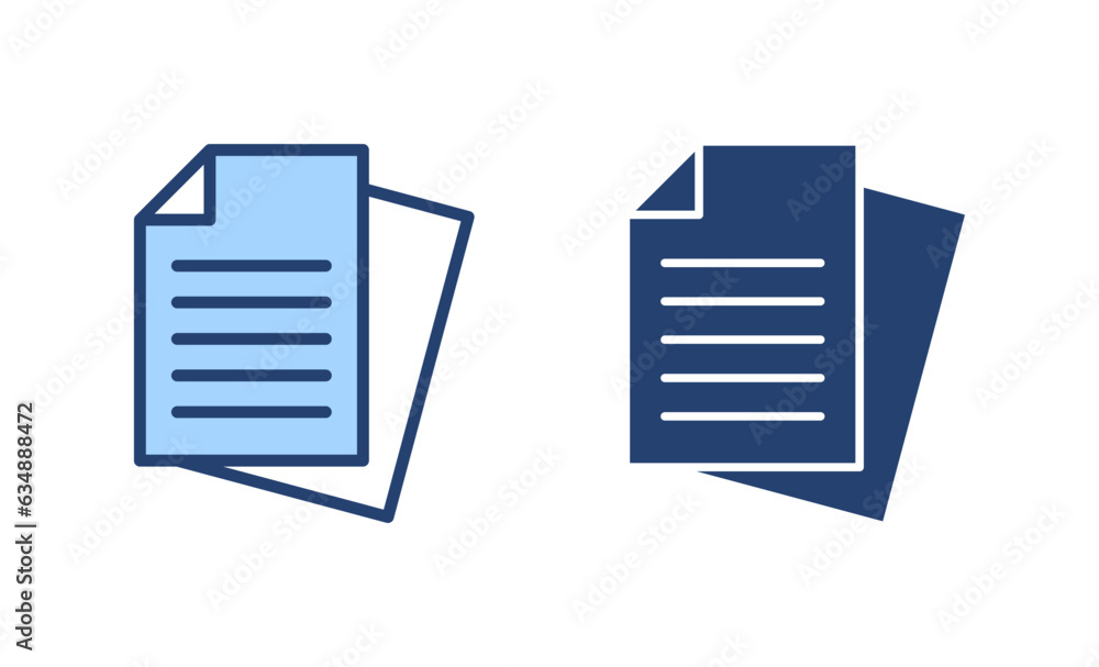 Document icon vector. Paper sign and symbol. File Icon Document icon vector. Paper sign and symbol. File Icon