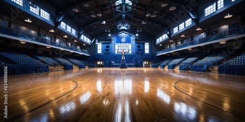 Obraz na płótnie Empty Indoor basketball court