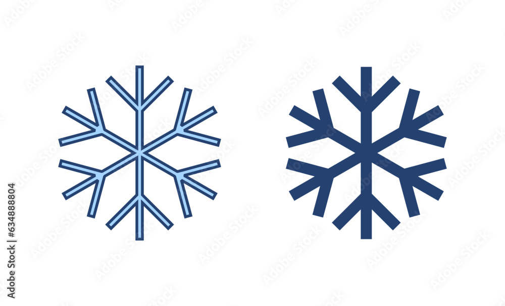 Snow icon vector. snowflake sign and symbol