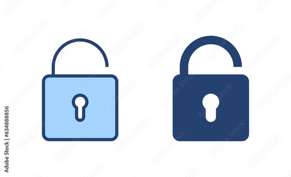 Unlock icon vector. Unlock sign and symbol. unlocked padlock icon Unlock icon vector. Unlock sign and symbol. unlocked padlock icon