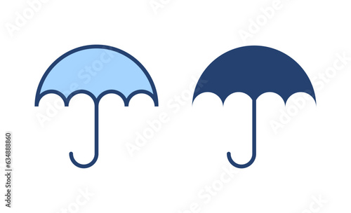Umbrella icon vector. umbrella sign and symbol