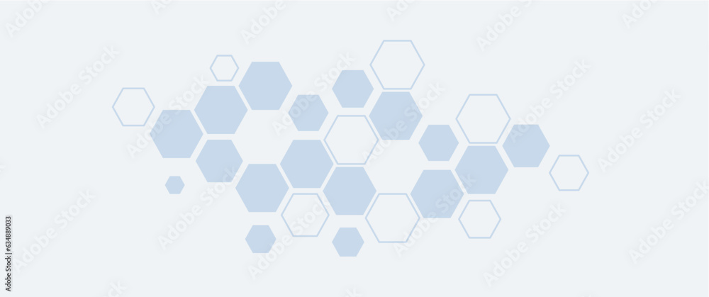 abstract hexagon chemical pattern, scientific pattern vector illustration for background, backdrop, science, book cover, banner