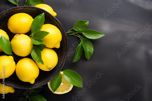 Fresh Lemon on a table.