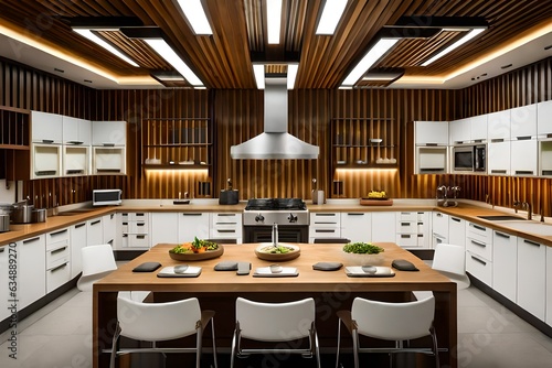 modern kitchen interior generated by al technology 