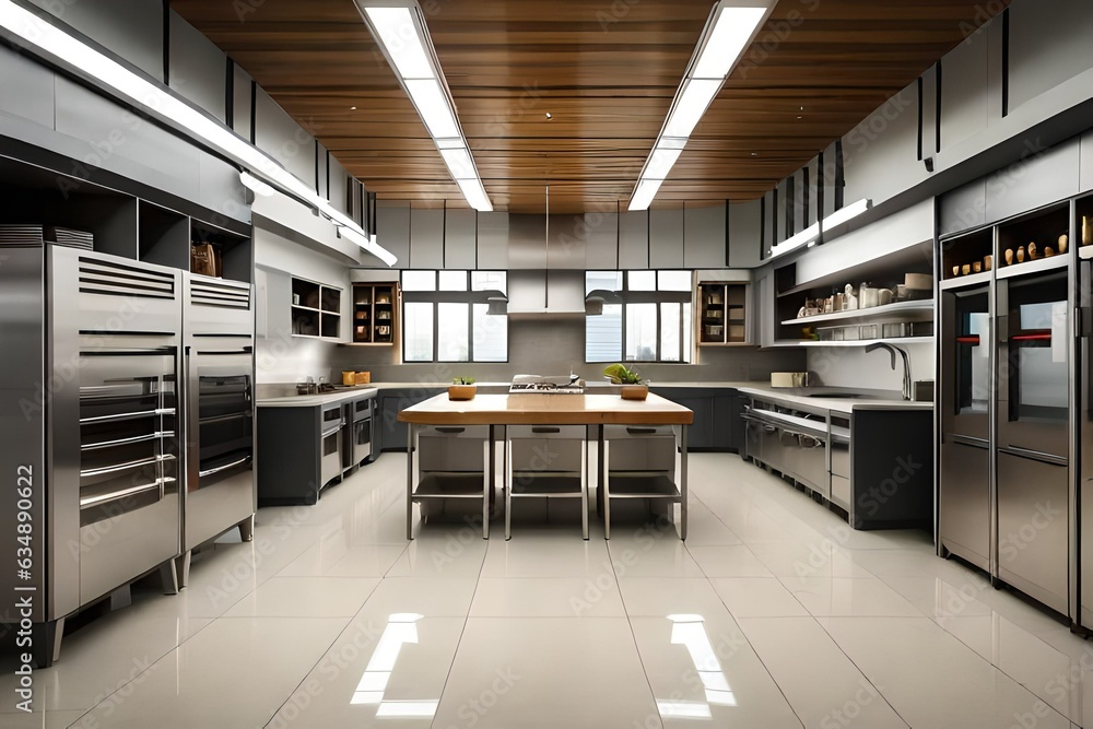 interior of modern kitchen generated by al technology	