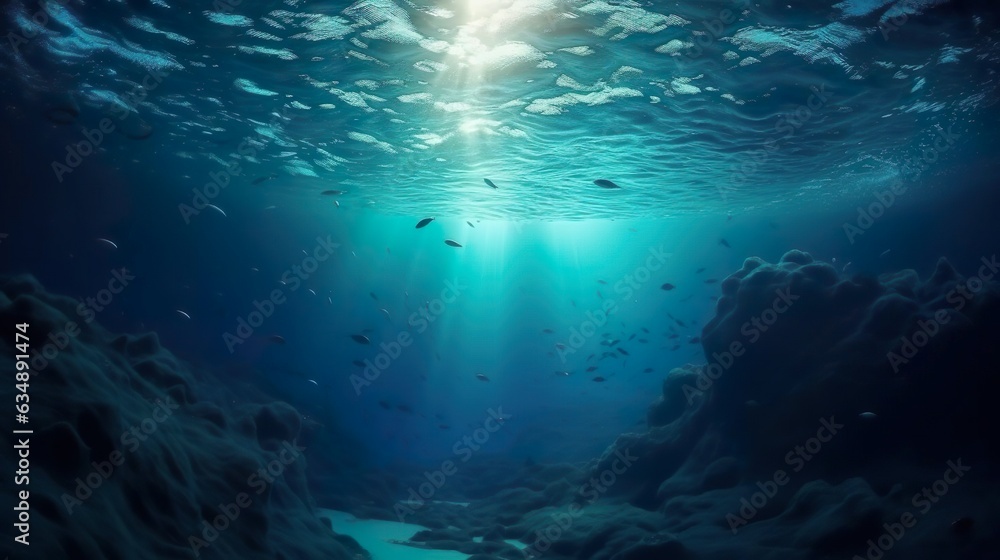 Artistic Underwater photo of waves. Artistic Underwater photo of waves.