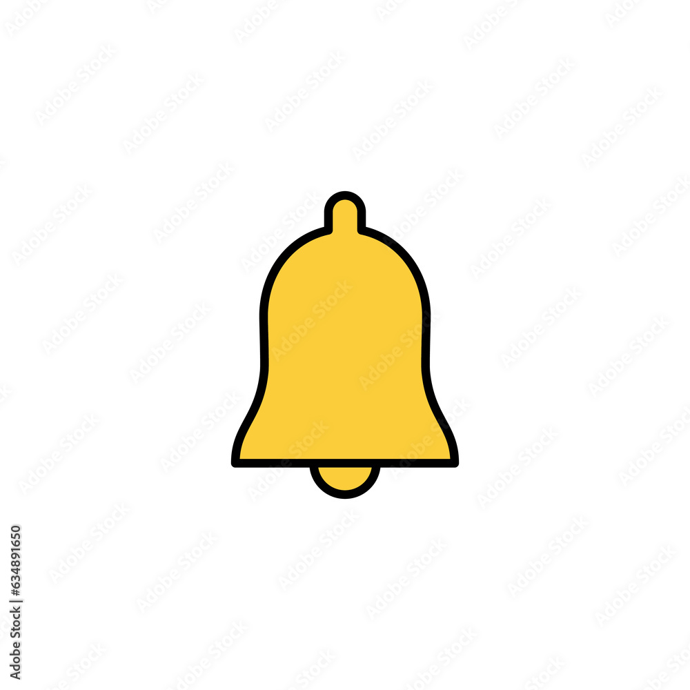 Bell Icon vector for web and mobile app. Notification sign and symbol for web site design Bell Icon vector for web and mobile app. Notification sign and symbol for web site design