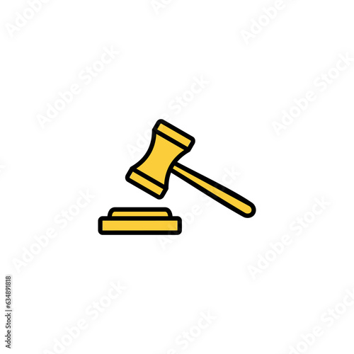 Gavel icon vector for web and mobile app. judge gavel sign and symbol. law icon. auction hammer