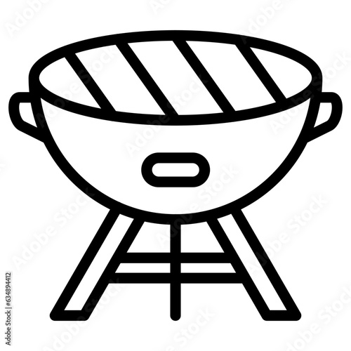 BBQ grill Icon style