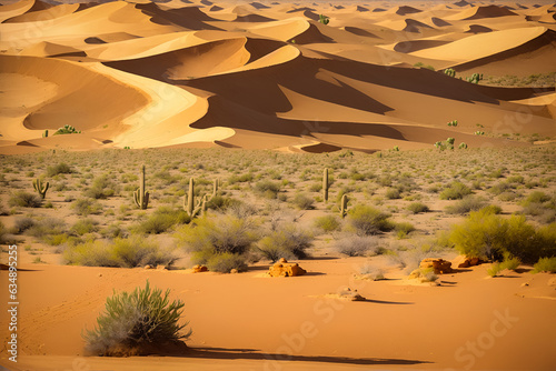 Deserts – sand dunes, rock formations, cactus, rattlesnakes, s photo