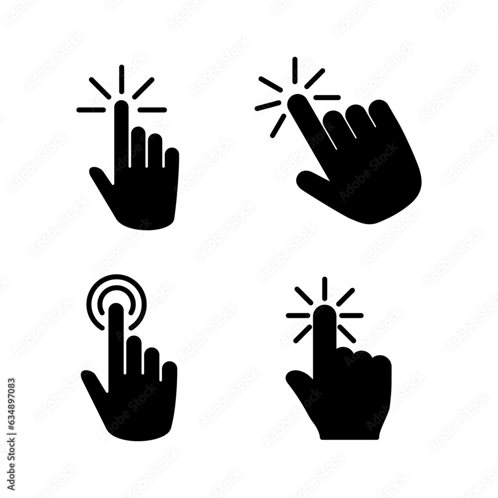 Fototapeta premium hand click icon vector. clicking finger icon. pointer icon